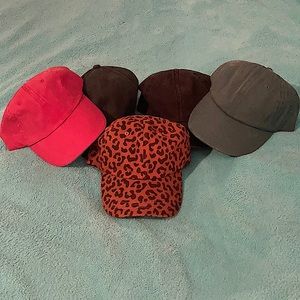 5 never worn baseball caps for women!